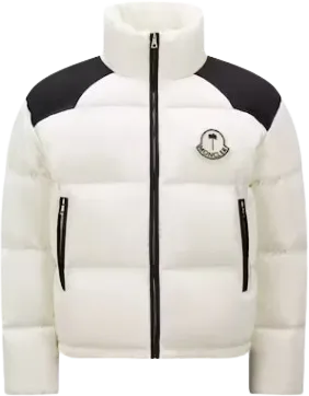 Moncler x Palm Angels Nevin Short Down Jacket Off White